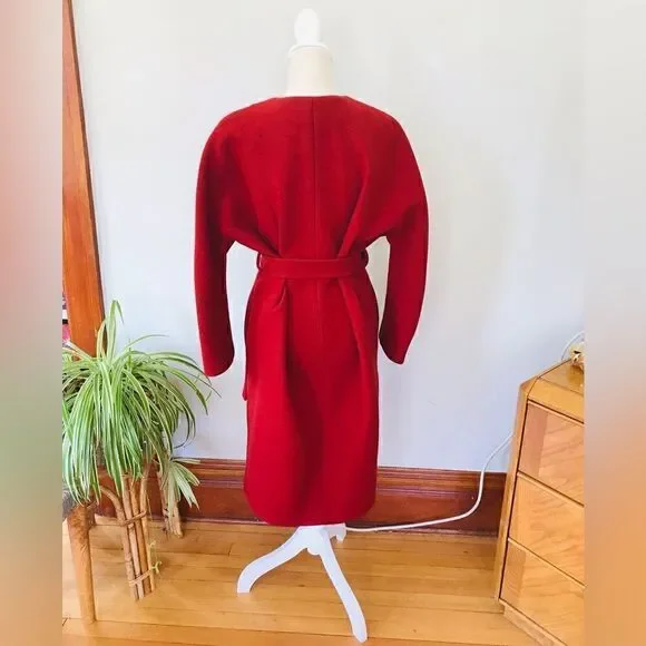 Gucci | red wool belted coat in red | Size XL - Picture 9 of 16